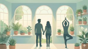 白内障手術を終え、見える安心感と前向きな気持ちを取り戻した人々のイメージイラスト